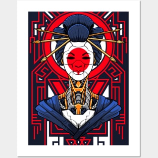 Mecha Geisha Cyborg Posters and Art